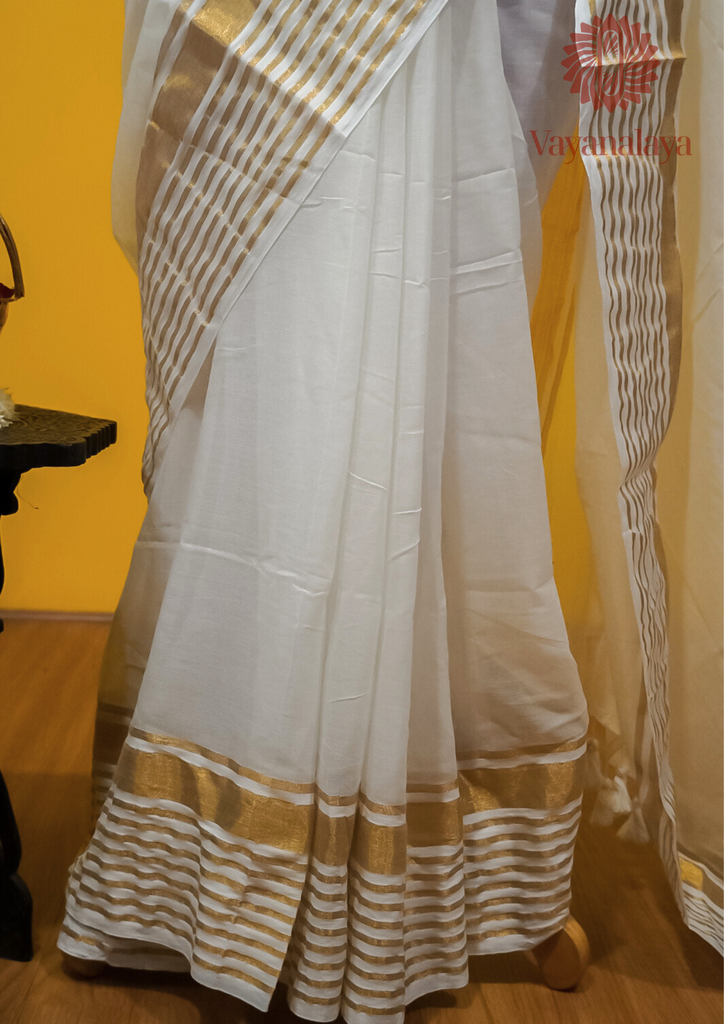 Chandrika – Golden Stripes Elegance