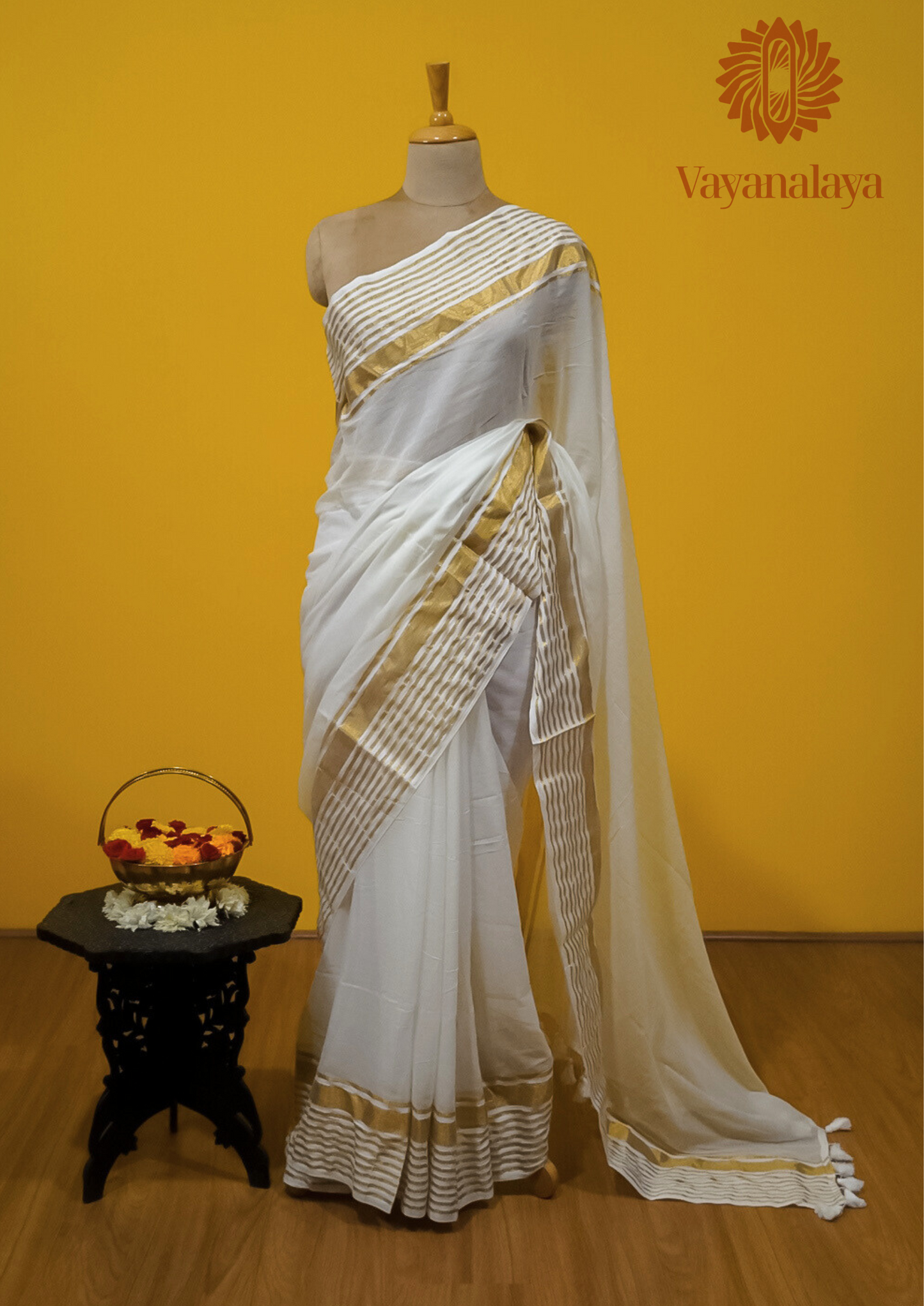 Chandrika – Golden Stripes Elegance