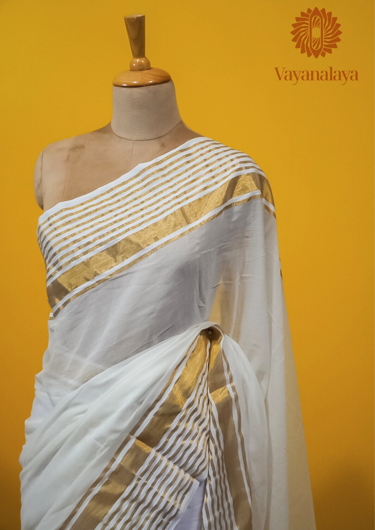 Chandrika – Golden Stripes Elegance