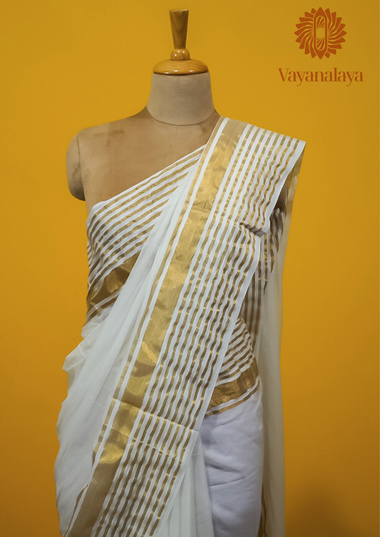 Chandrika – Golden Stripes Elegance