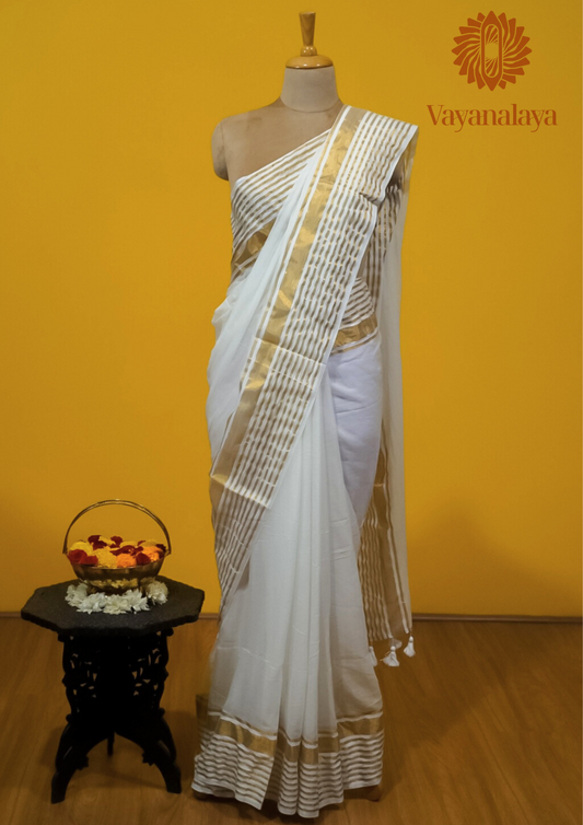 Chandrika – Golden Stripes Elegance